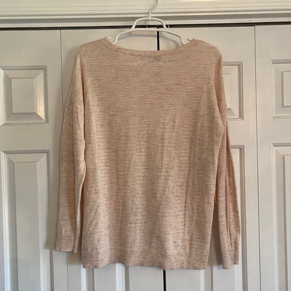 LOFT Pink Pocket Crew Sweater - M - Picture 3 of 4